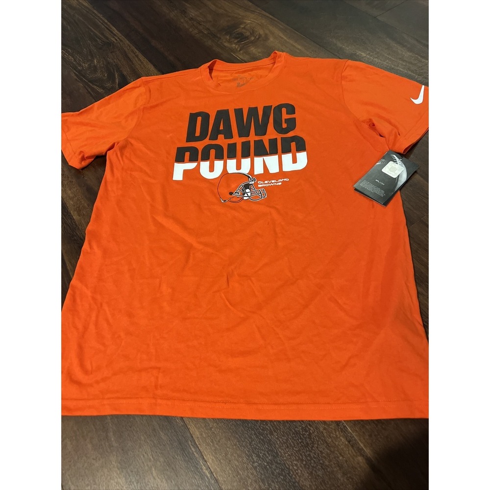 New Nike Cleveland Browns Mens Football Dri-fit Shirt Size Medium Orange Brown